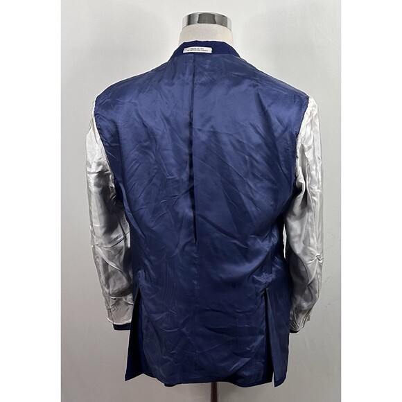 Joseph Abboud 48R Suit 40x29 Flat Front Marzatto Wool Blue Two Button Vented - Picture 9 of 13